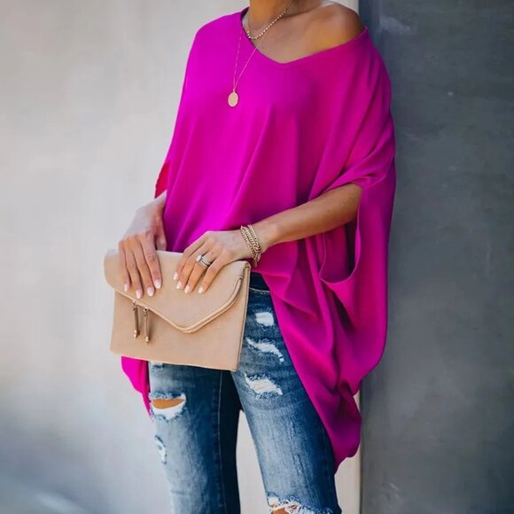 Trina Turk Women's Hot Pink Asymmetrical Off-Shoulder Draped Dress Size M 2577 - Picture 10 of 12